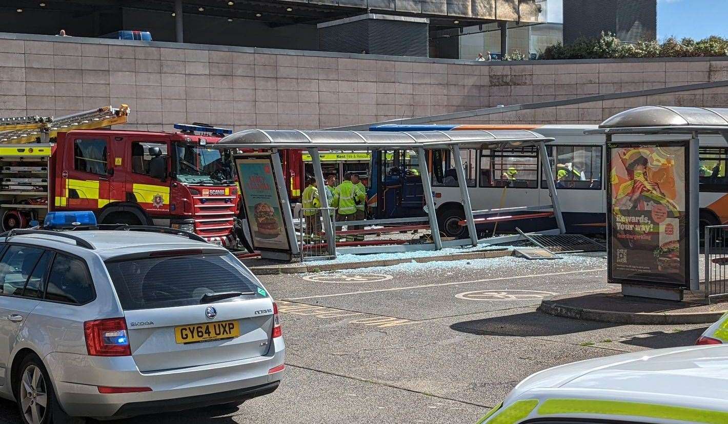 Mr Spearpoint had been sat at a bus stop when the crash happened