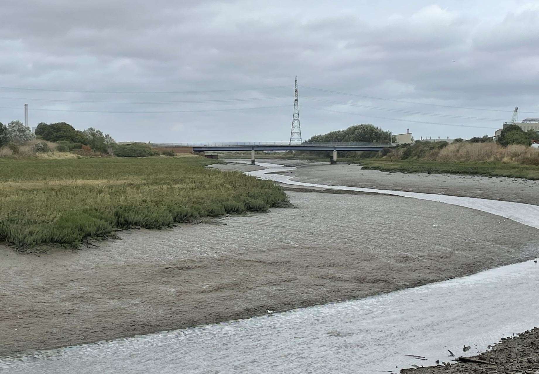 The Swale Way bridge which crosses Milton Creek where Gerry Lilley would like the outfall to be placed. Picture: Joe Crossley