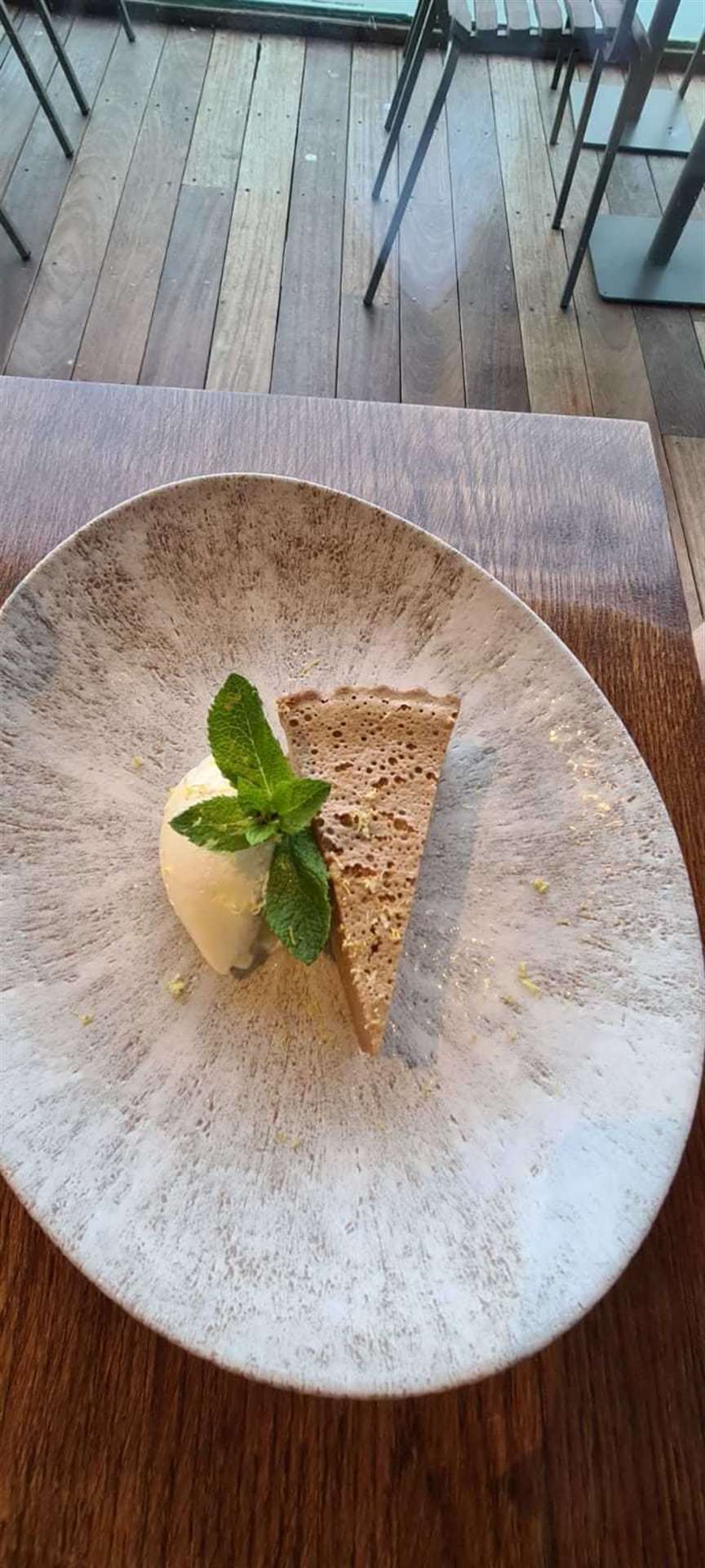 Jack ordered a Kentish Gypsy Tart for his dessert during his visit to Rocksalt