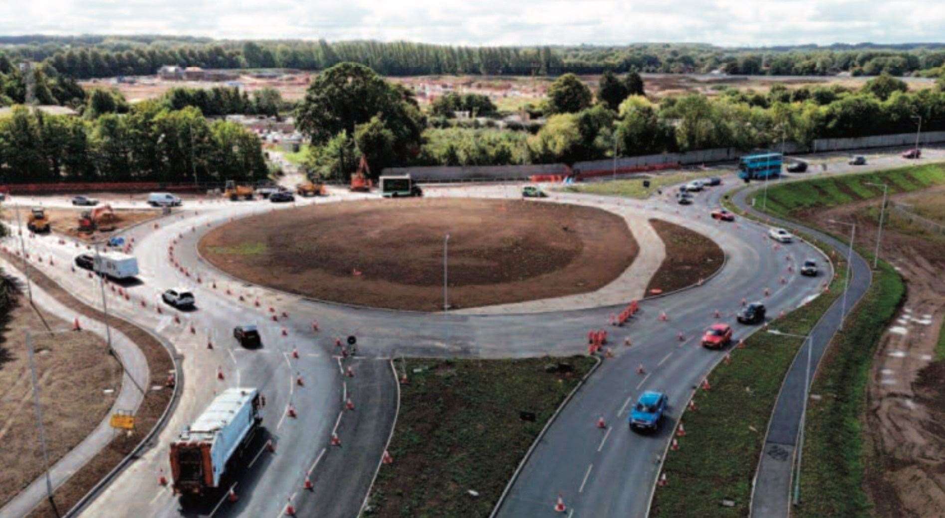 Coldharbour Roundabout near Maidstone is being upgraded. Picture: KCC/Breheny