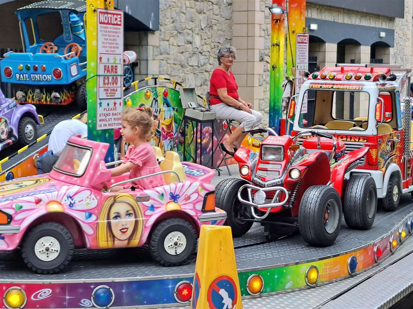 There's a children's funfair