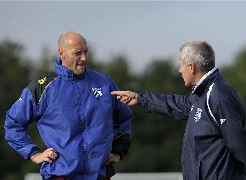 Peter Taylor makes his point in training last season Picture: Barry Goodwin