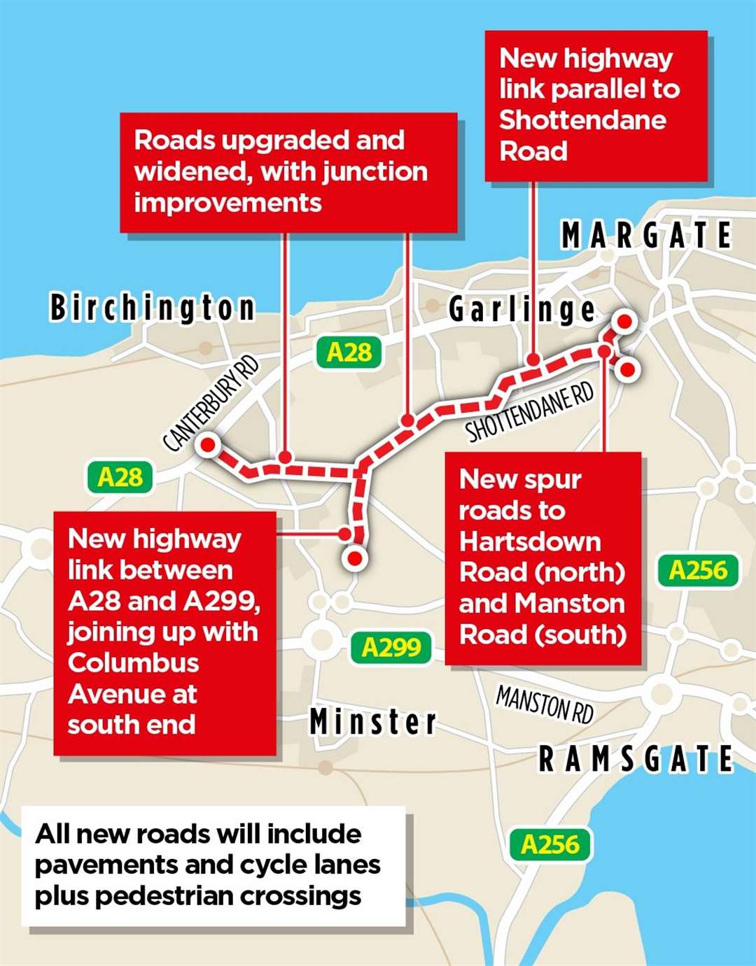 North Thanet Link Road off the A28 Canterbury Road