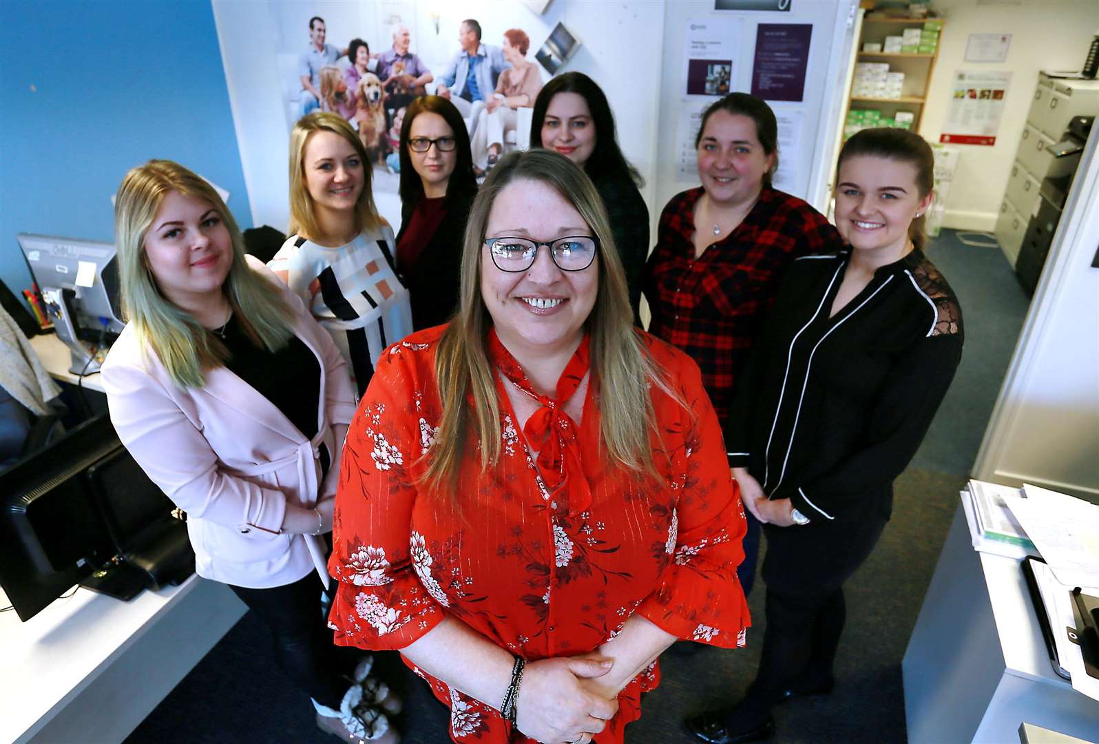 Caption:Austen Allen Homecare in Northfleet are an entrant in the Gravesham Business Awards. The staff of Austen Allen Healthcare with Manager Kim Harfield in the frontPicture: Phil Lee (1259215)