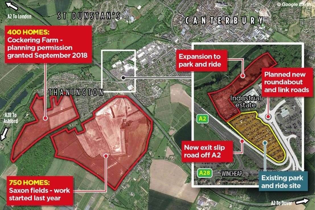 How Thanington will be expanded over the coming years, and the changes earmarked for Wincheap