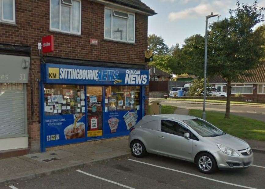 O'Brien targeted Chaucer News in Sittingbourne. Photo: Google