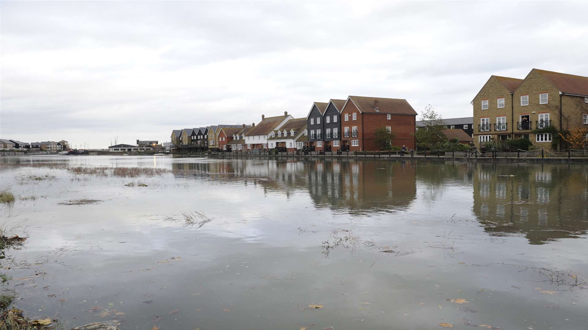 Faversham Creek is expected to flood due to the exceptionally high tide. Picture: Tony Flashman