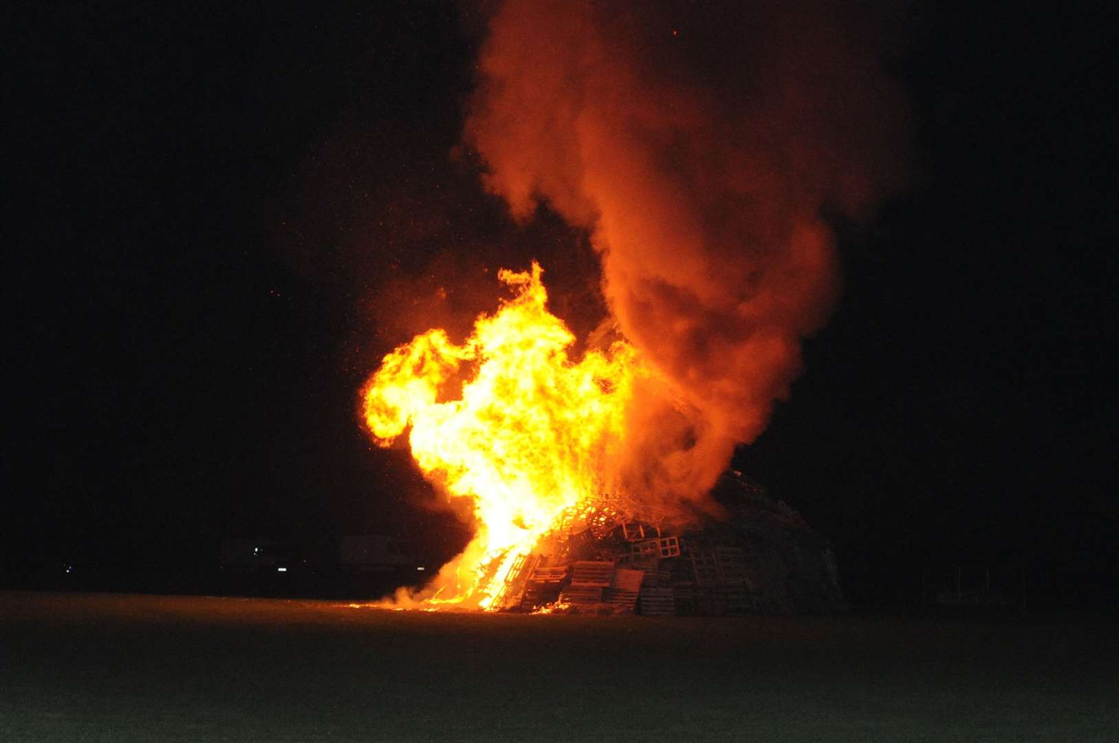 Traditionally a bonfire lit by the Mayor of Medway is a main attraction at Great Lines Firework display. Picture: Steve Crispe