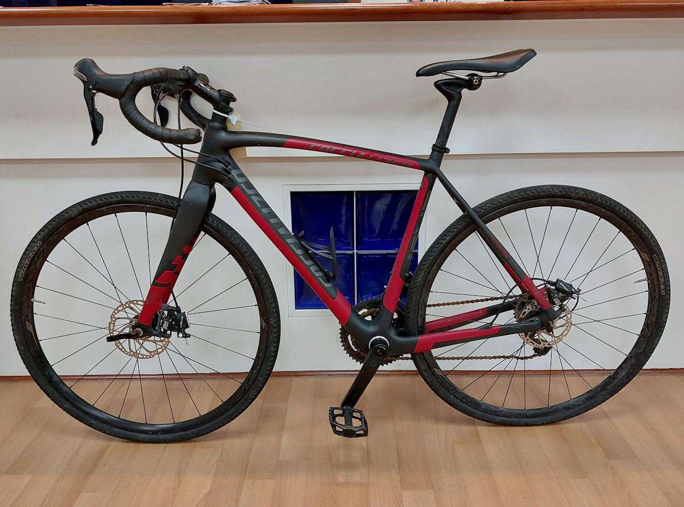 A red and black bike was recovered from an outbuilding in Morewood Close, Sevenoaks. Photo: Kent Police