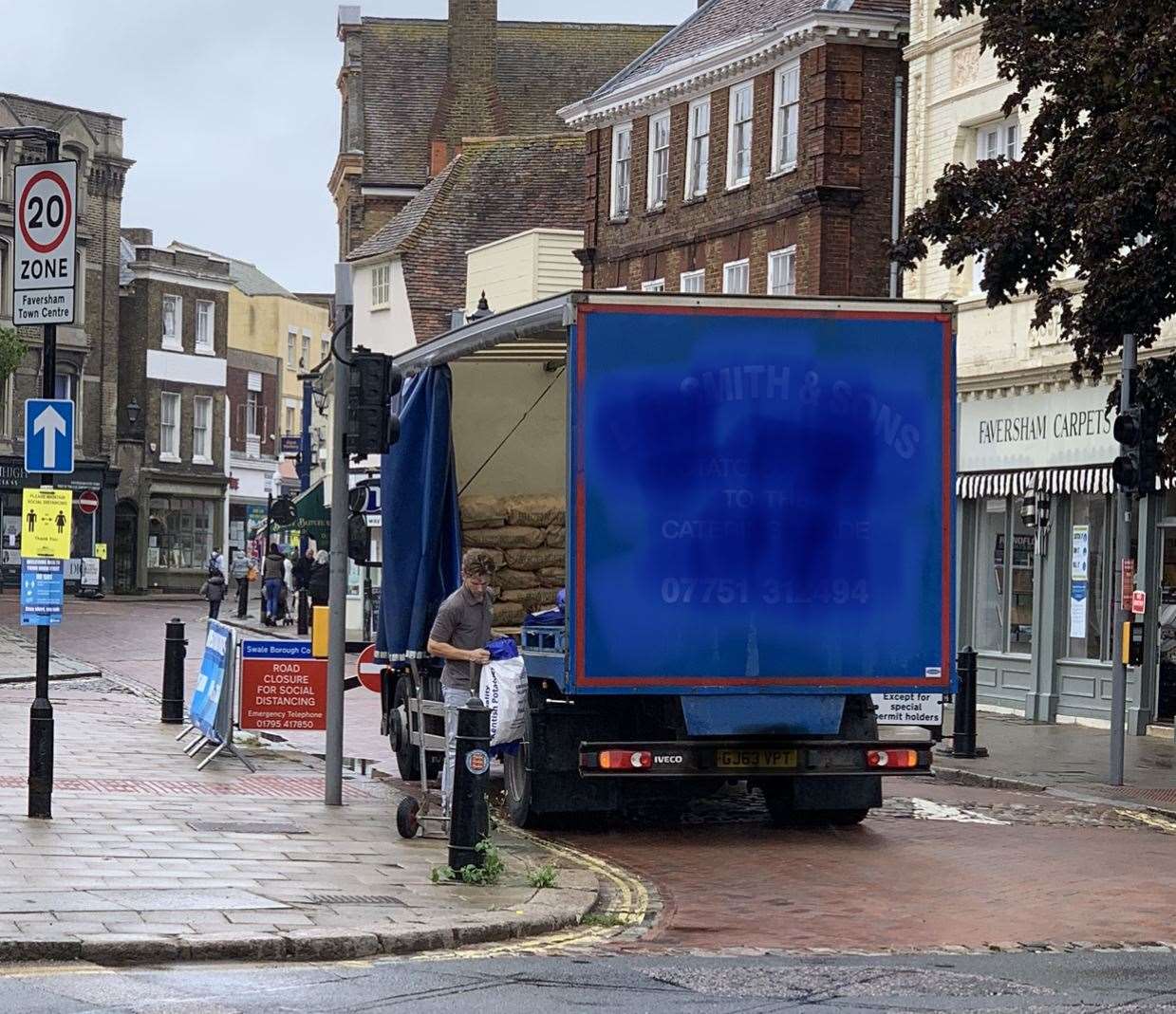 Mr Brown says delivery drivers are parking outside the barriers, causing potential problems for emergency access. Picture: Tim Brown