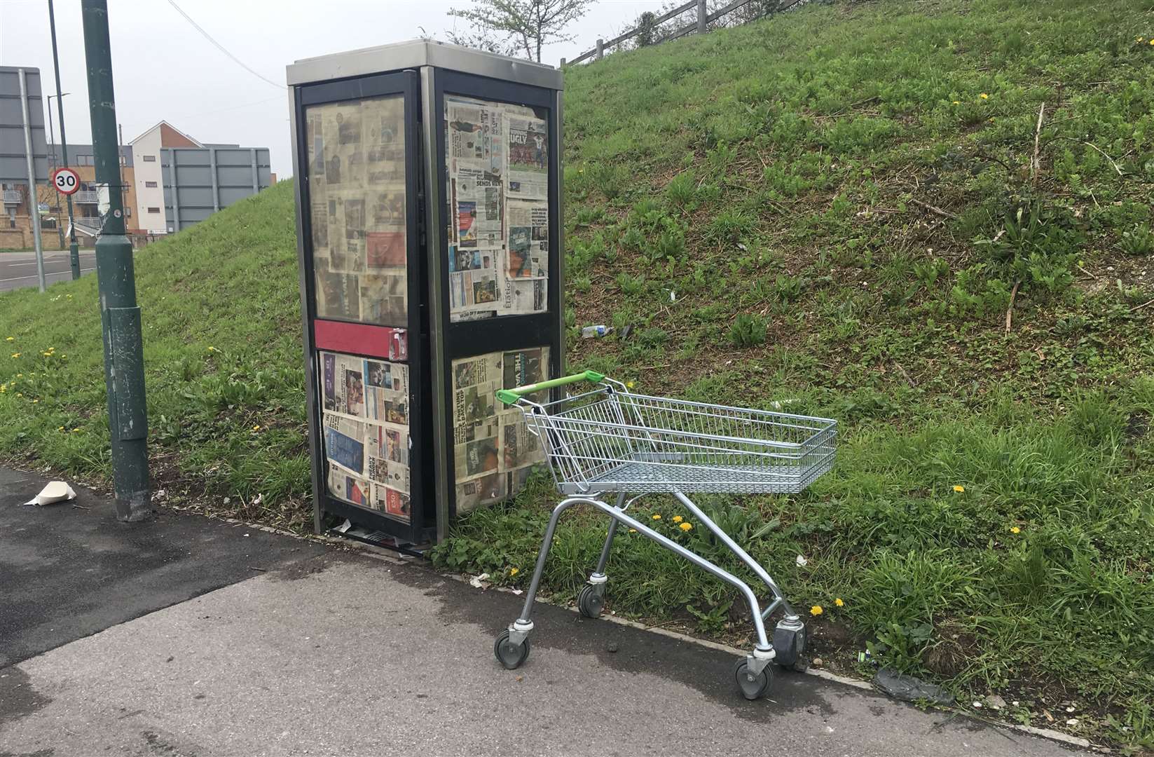 Concerns have been raised about a man living in a phone box in Station Road, Greenhithe (8452580)