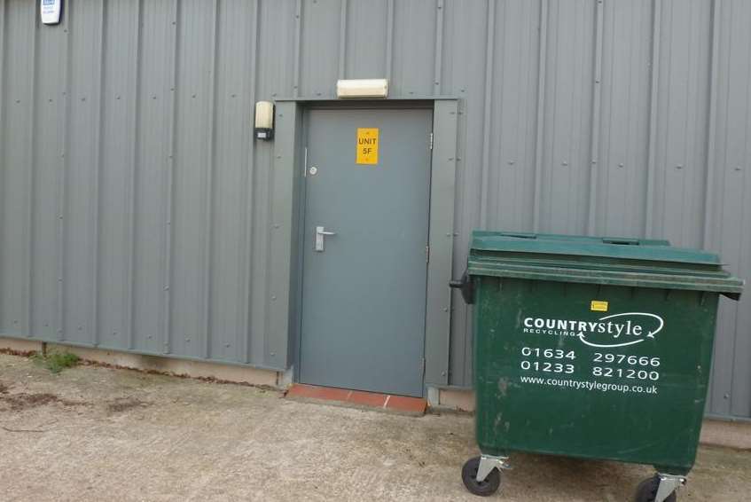 The unit at Bethersden Business Centre where Mr Aldridge died