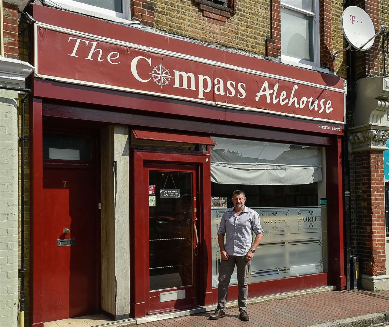 John Warden opened The Compass Alehouse, Gravesend, in 2014. Picture: Tony Jones