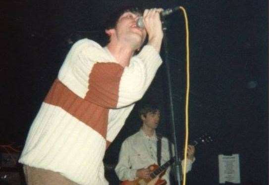 Oasis playing the Tunbridge Wells Forum in 1994. Images supplied by Benjamin Frost