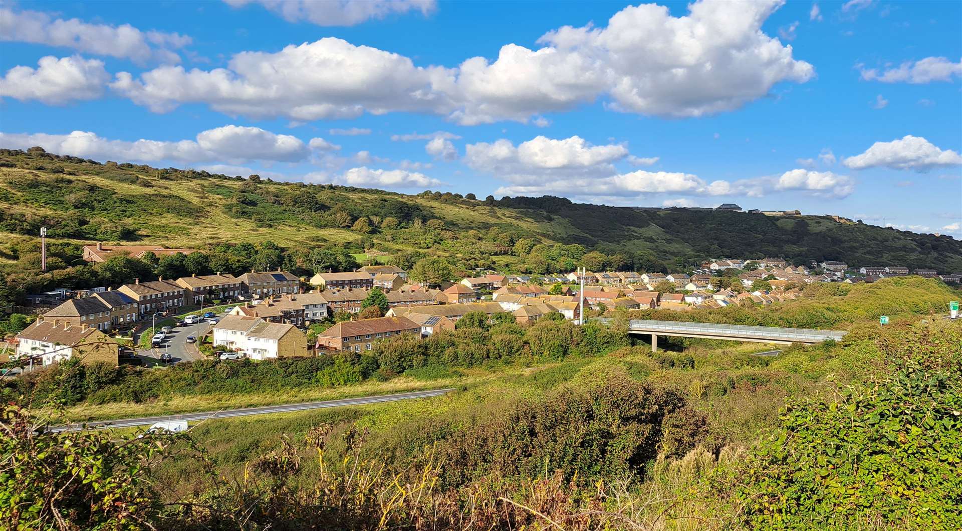 The Aycliffe estate as seen from Shakespeare Cliff, Dover