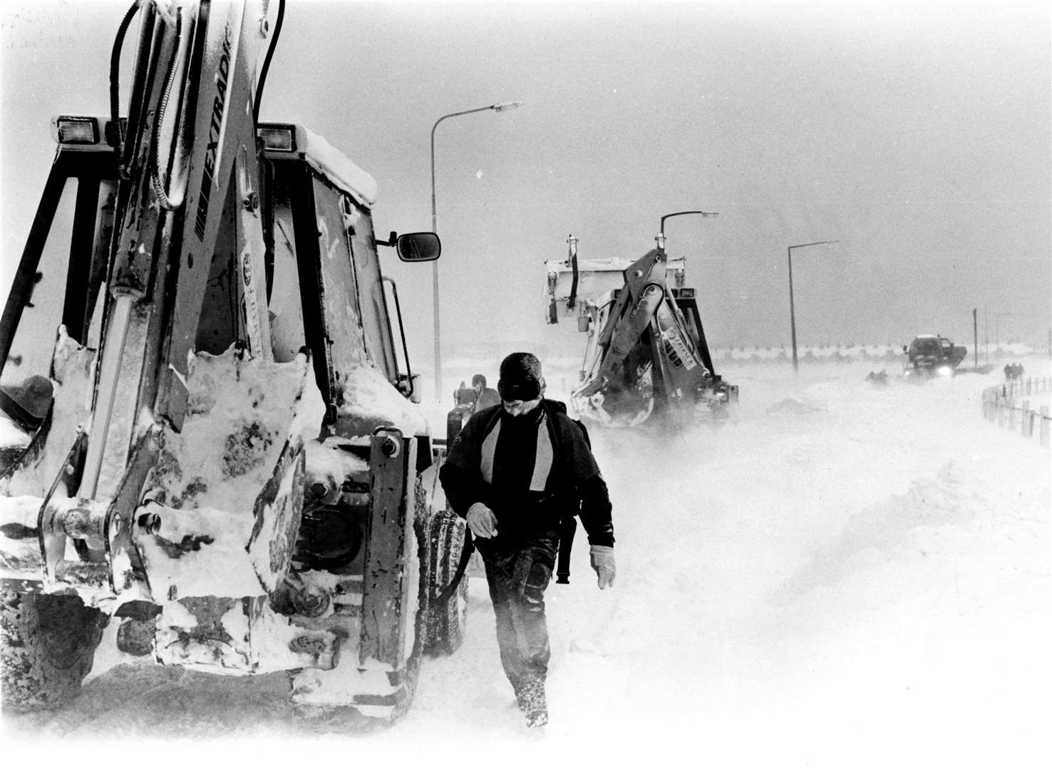 It looks like the Antarctic but this was the scene along the Halfway Road A250 towards Sheerness. Picture: Barry Hollis