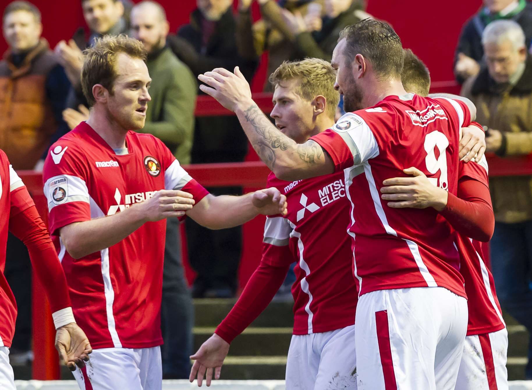 Jordan Parkes celebrates scoring against Concord last season Picture: Andy Payton