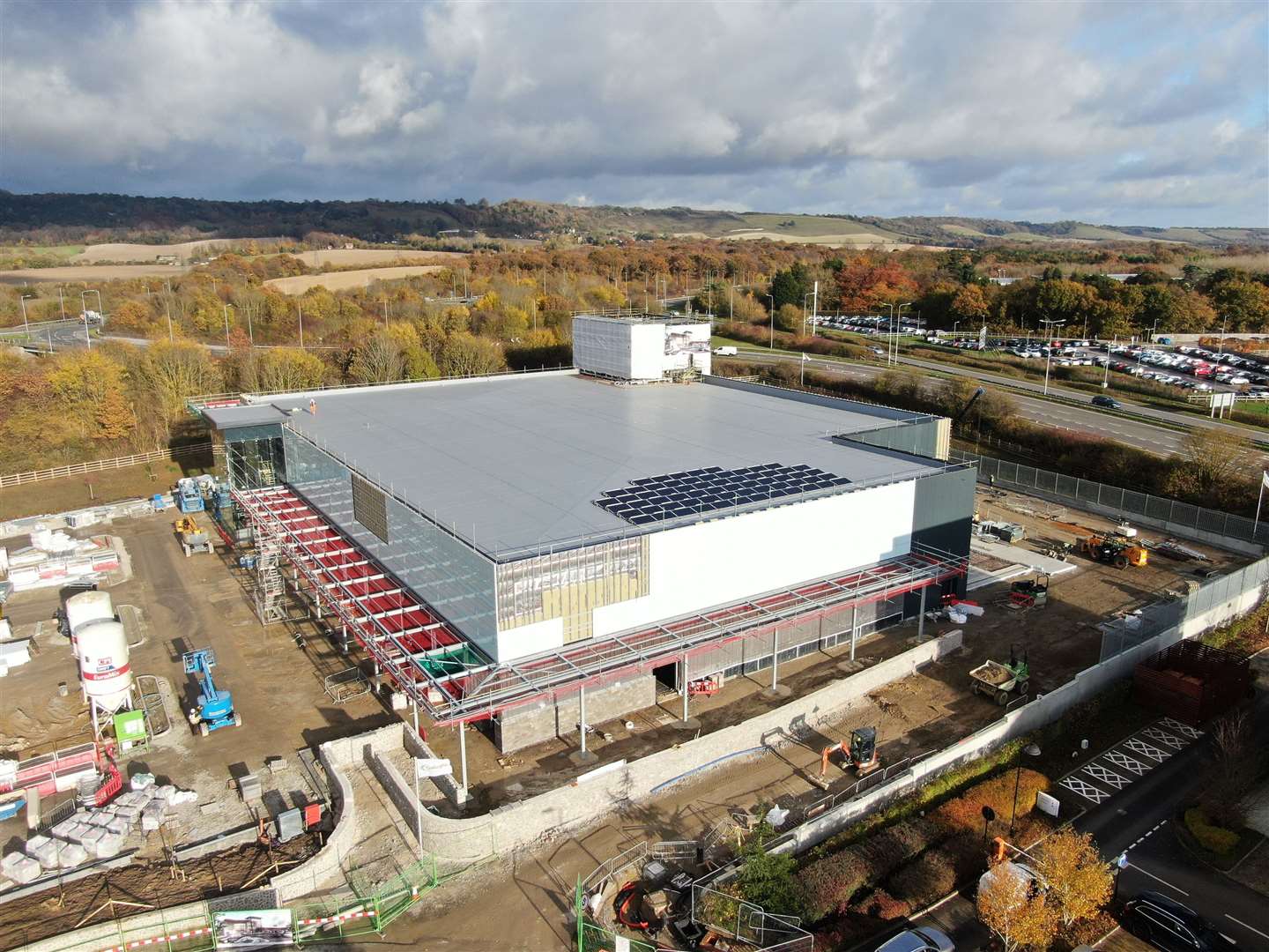 The new store during construction