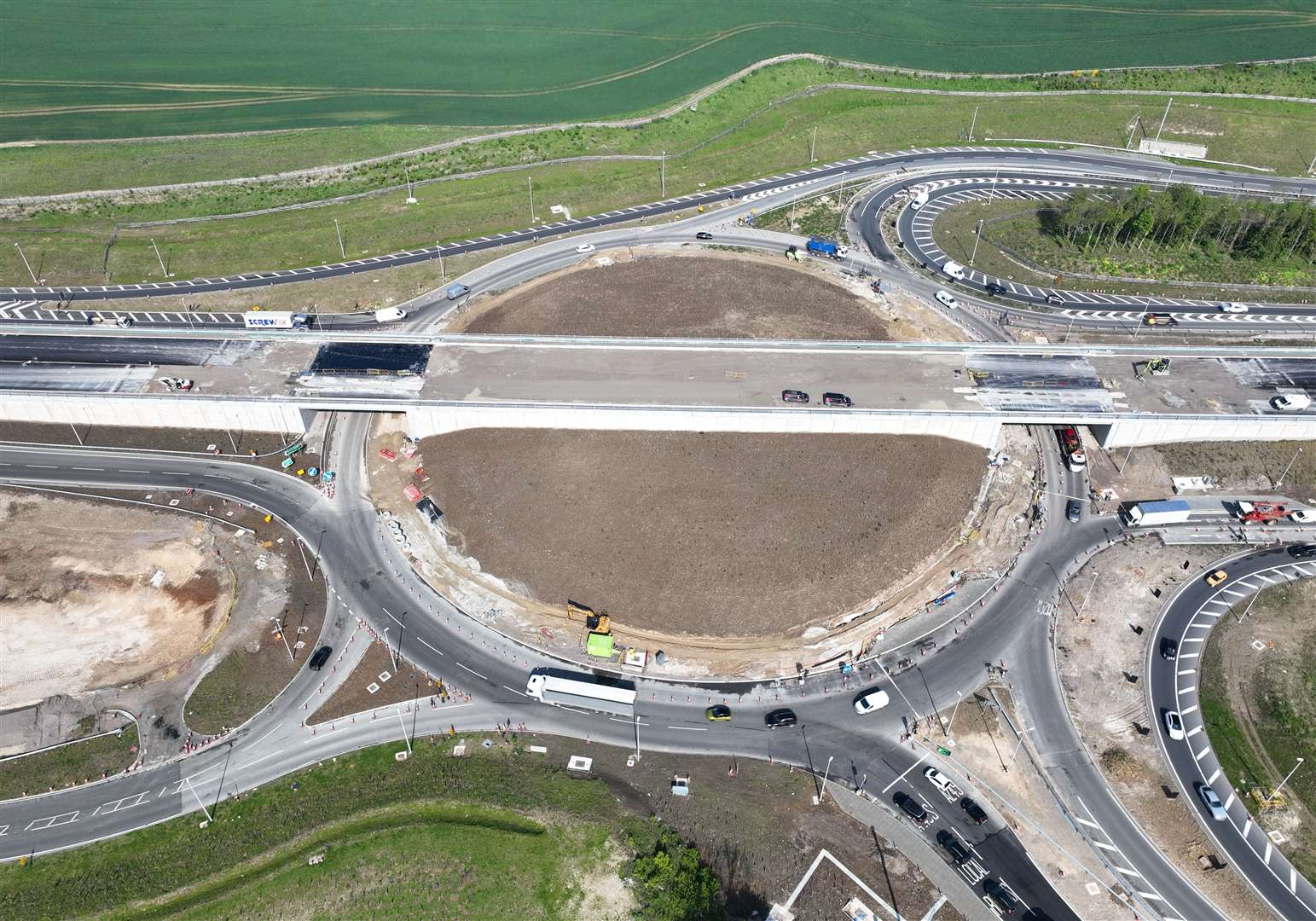 Progress on the multi-million-pound Stockbury Flyover in May 2024. Picture: Phil Drew