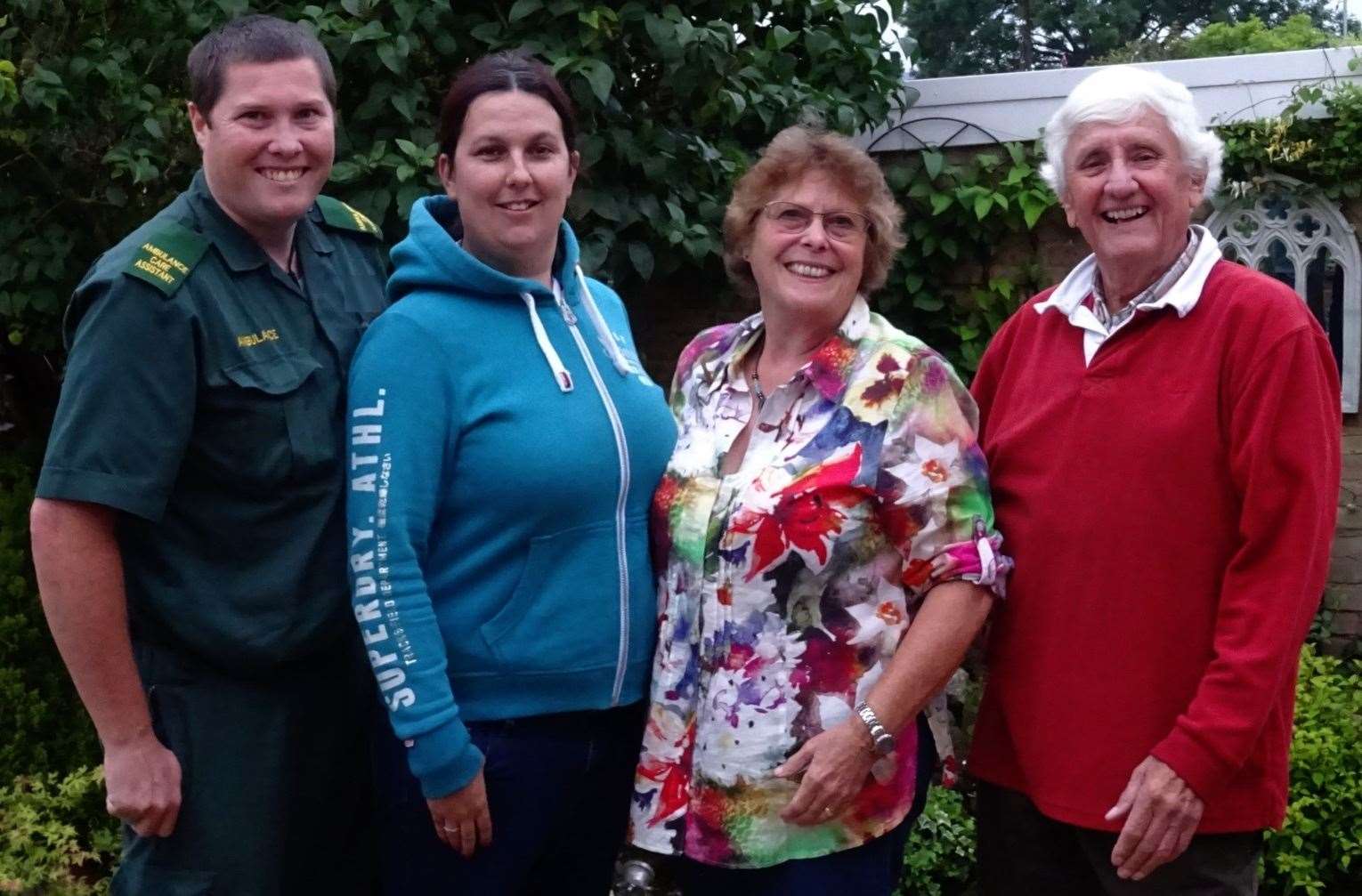 Matt with wife Chloe Stephens, and parents Pam and David Stephens who provide the voices of the emergency services