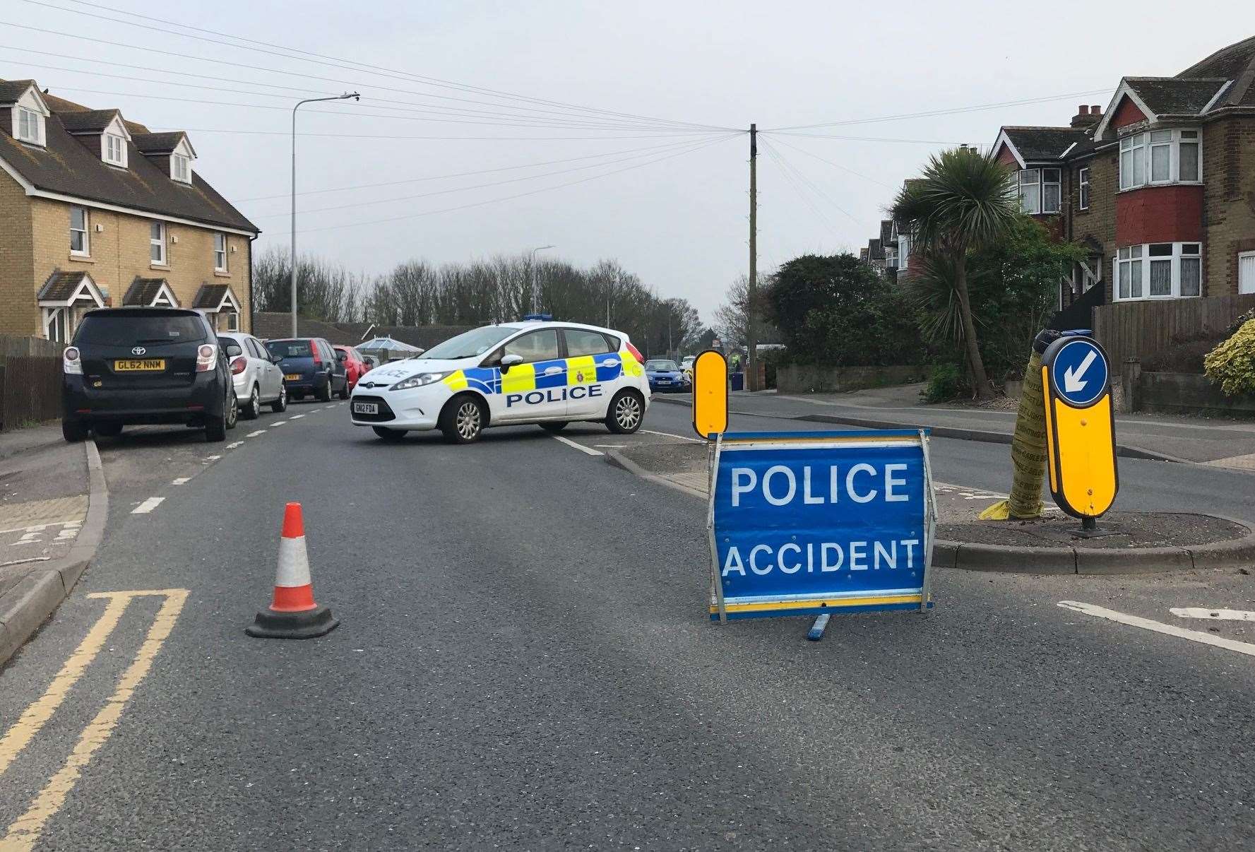 Police have blocked off the B2005 near Kemsley Train Station