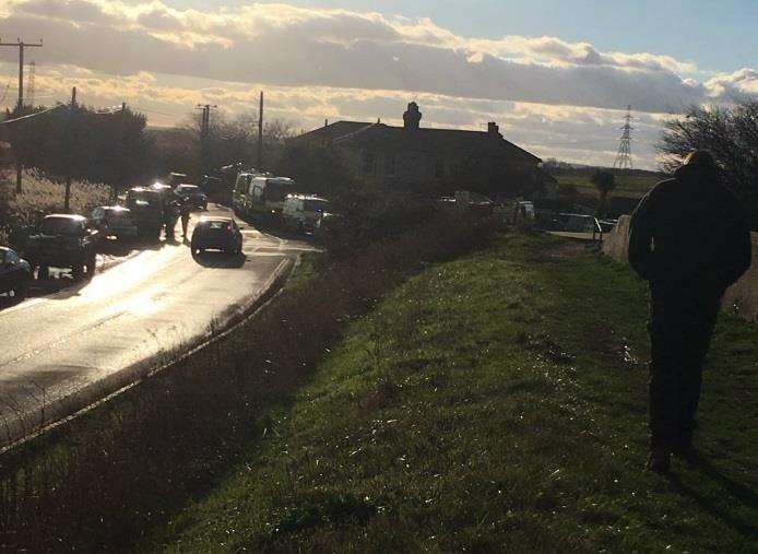 Police and ambulance vehicles have been pictured by The Sportsman pub. Pic: Louise Price