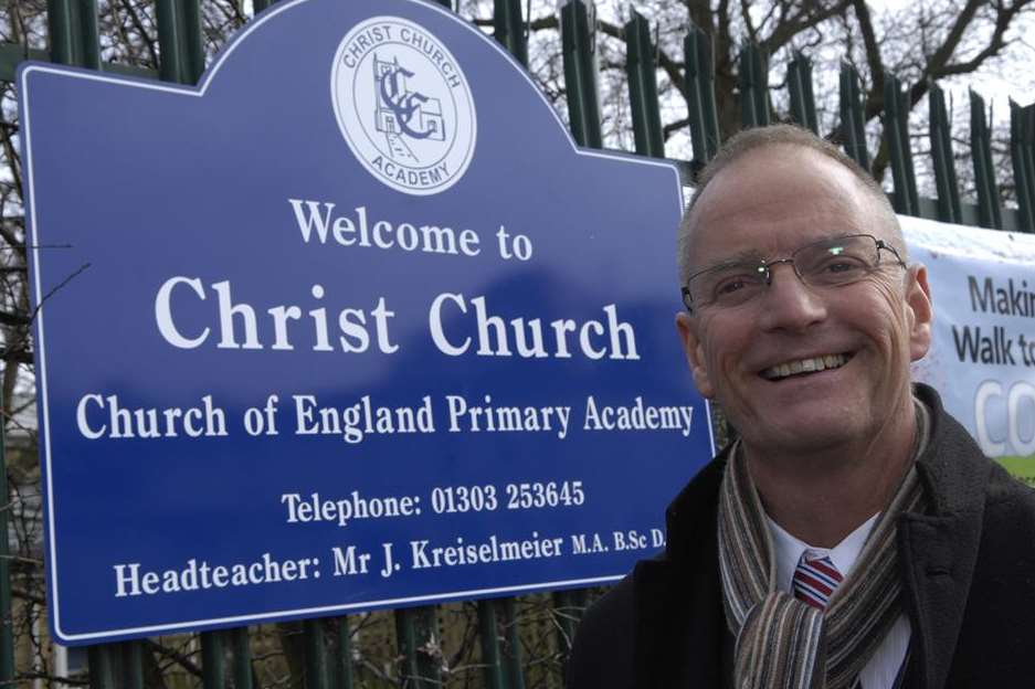 Head teacher Jim Kreiselmeier earlier this year when the school achieved academy status