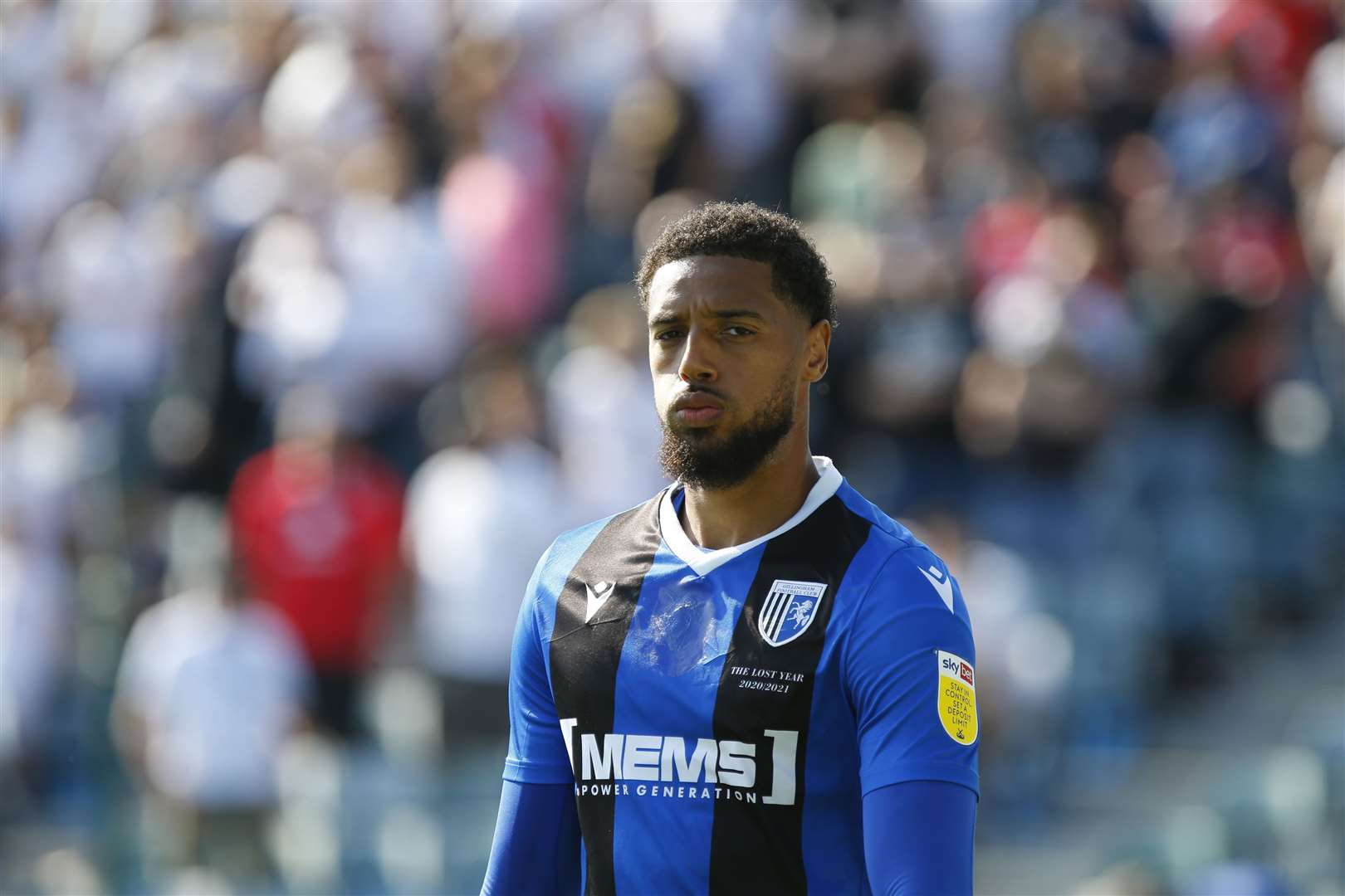 Vadaine Oliver had a good chance for Gillingham at the end of the first half Picture: Andy Jones