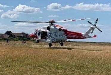 The coastguard helicopter had been called out