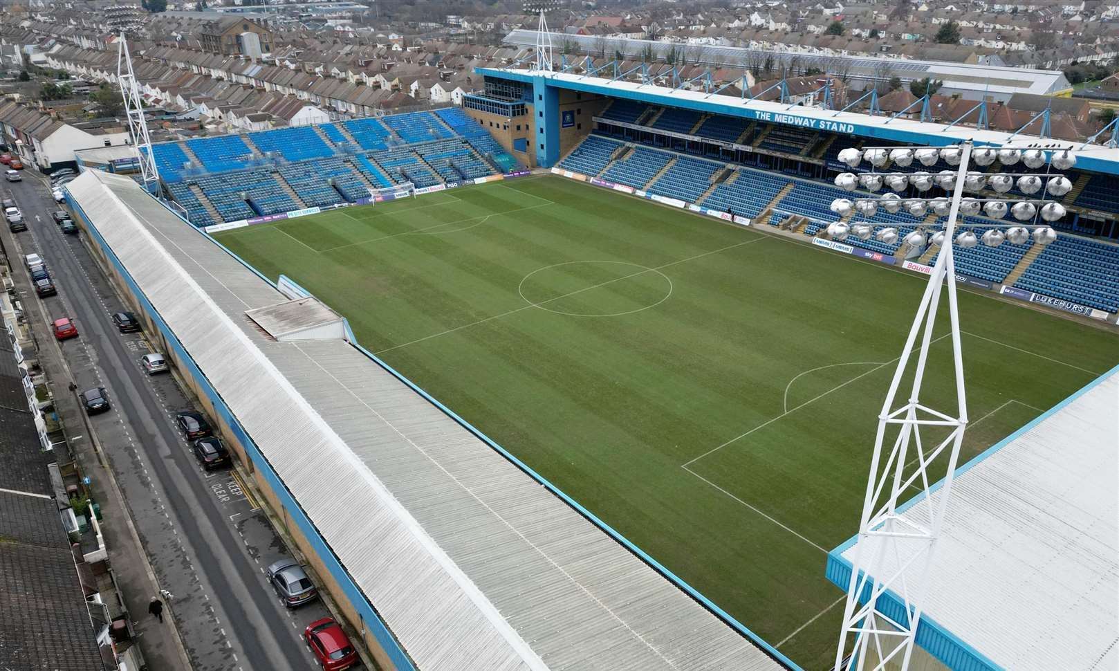 Priestfield Stadium is situated in the heart of Gillingham