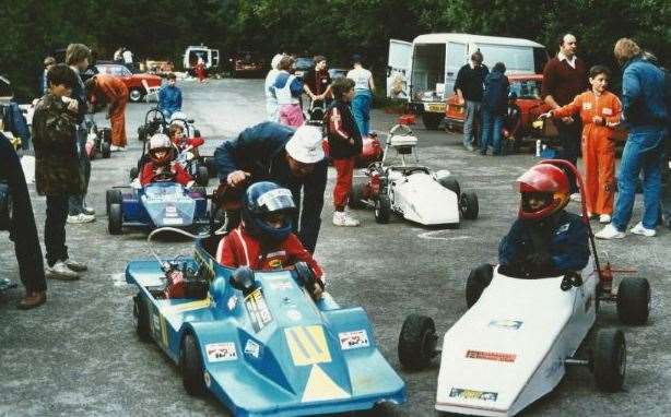 The Rochester Motor Club, which marked its 100th anniversary in 2012, was among Buckmore's regulars for years. This paddock photo was taken in 1986