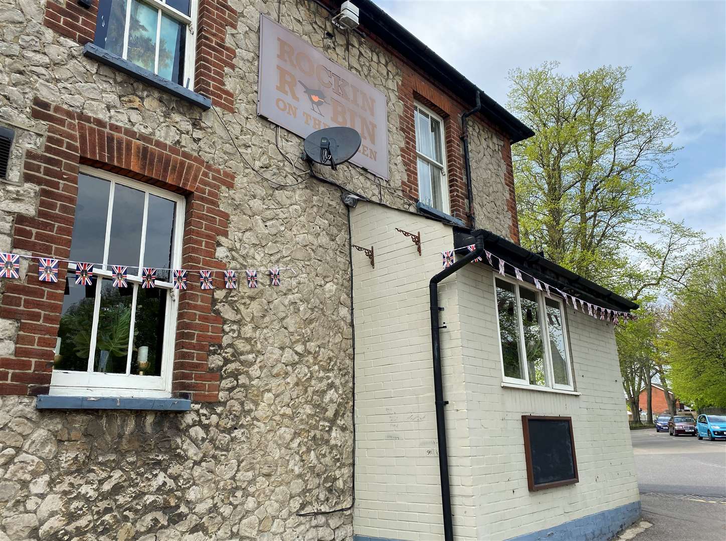 Outside the Rockin Robin on the Green, which will now be named The Duke of Edinburgh