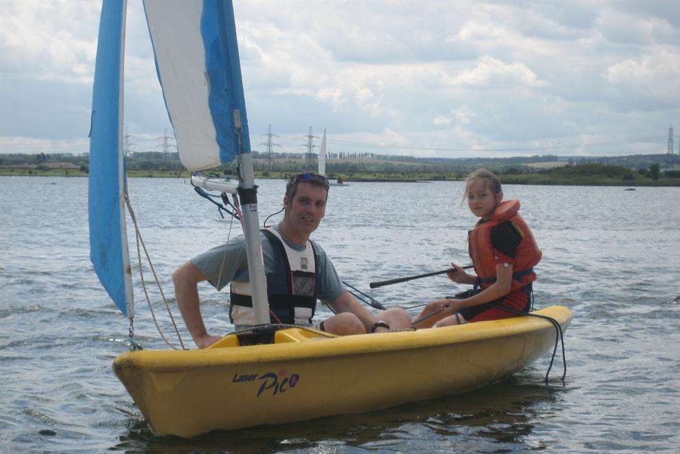 Learning to sale at the Blue Circle Sailing Club. Picture: Richard Lambert