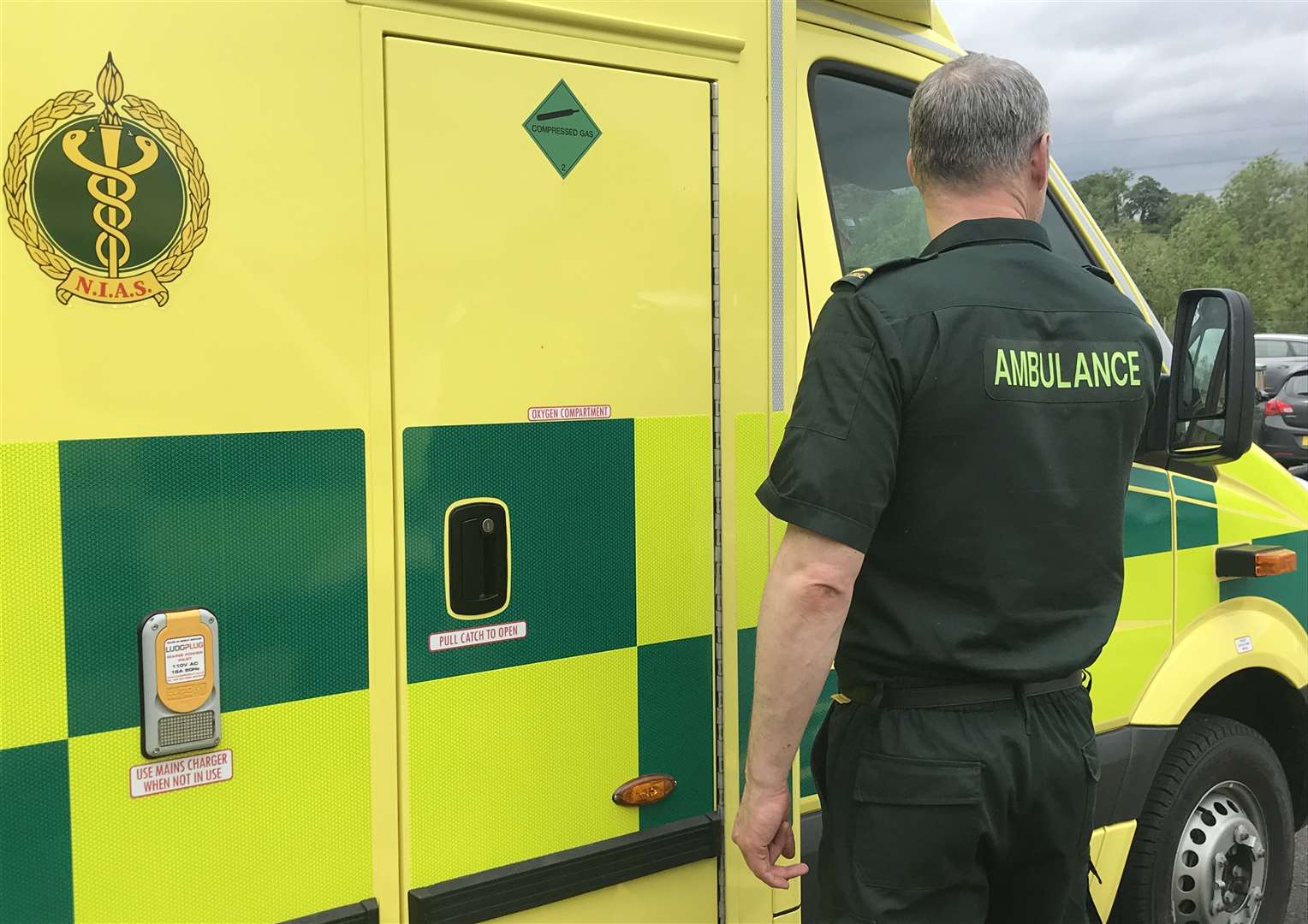 A paramedic with an ambulance from the Northern Ireland Ambulance Service (Rebecca Black/PA)