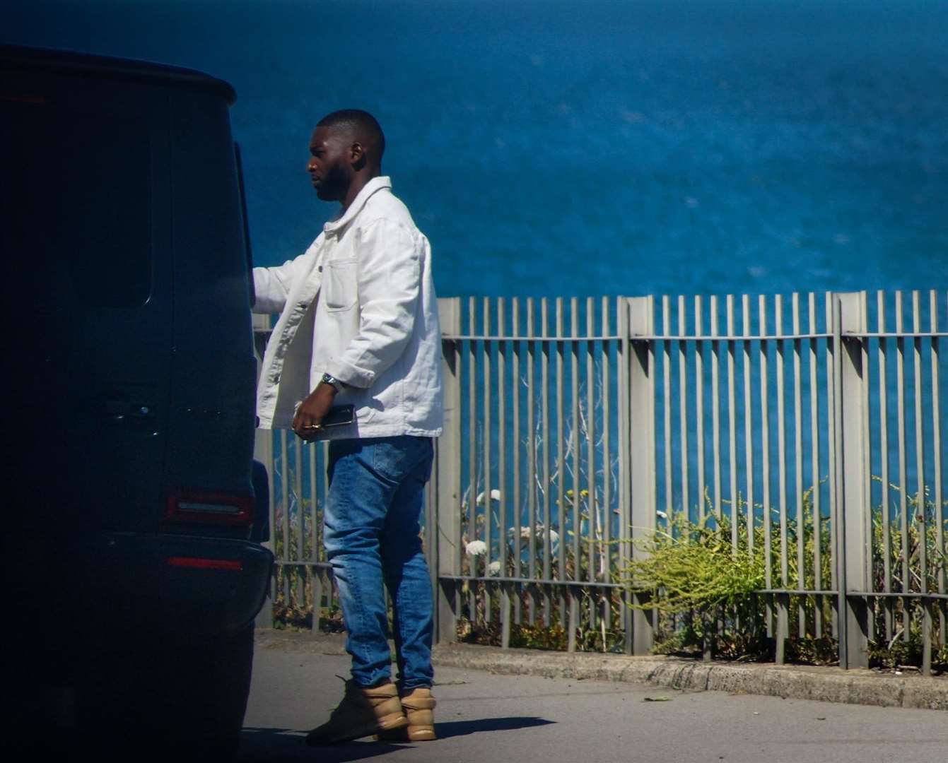 Tinie Tempah was spotted with a film crew in Broadstairs. Picture: Louis McLaren