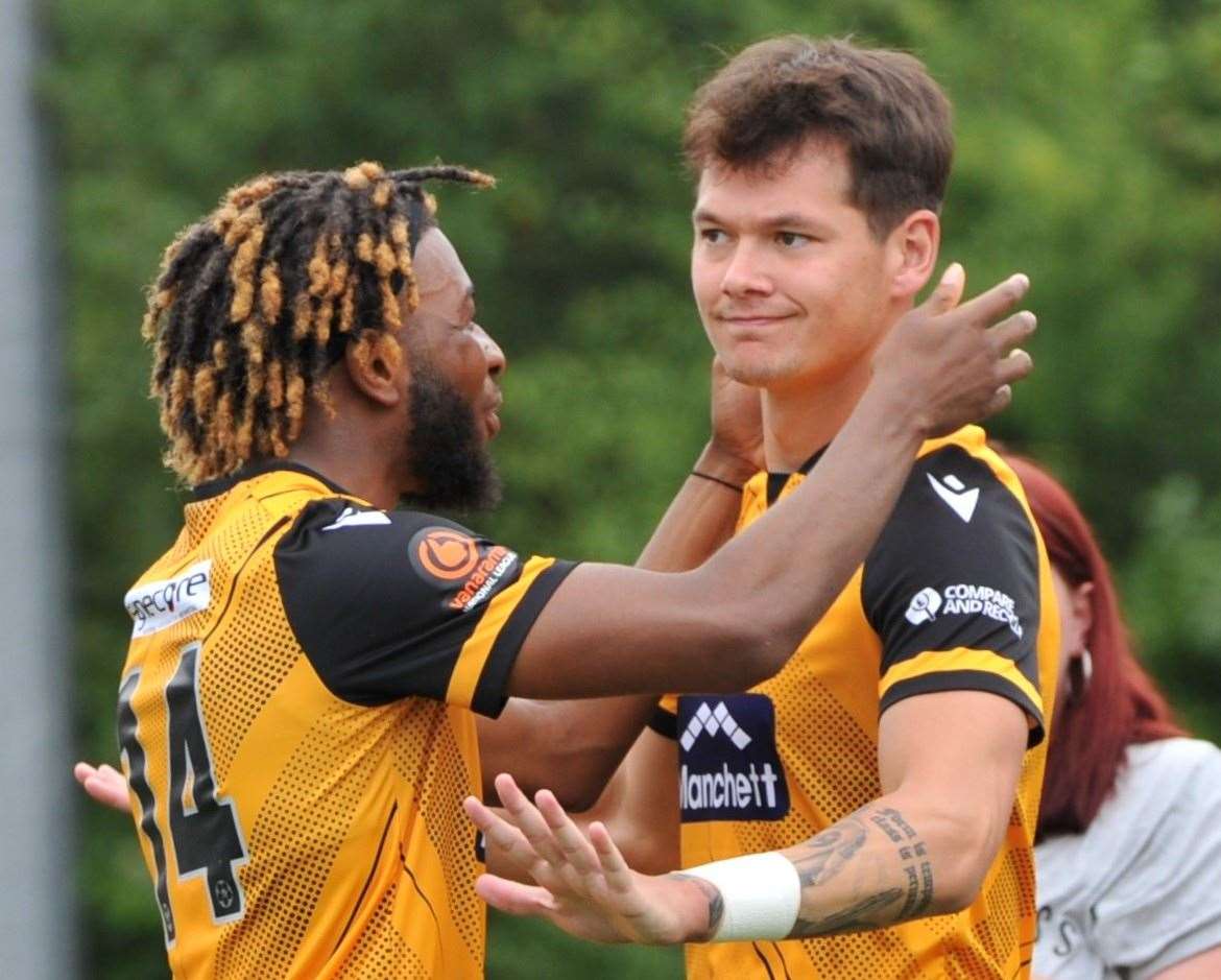 Alfie Pavey is congratulated on his winner at Chelmsford this season Picture: Steve Terrell