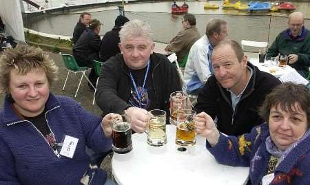 Festival organisers Chrissey and Damien Clark, Stewart Bourne and Jo Thackery. Picture: TERRY SCOTT