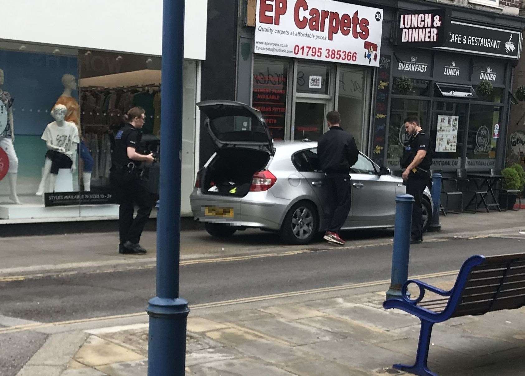 A man was arrested in Sheerness High Street