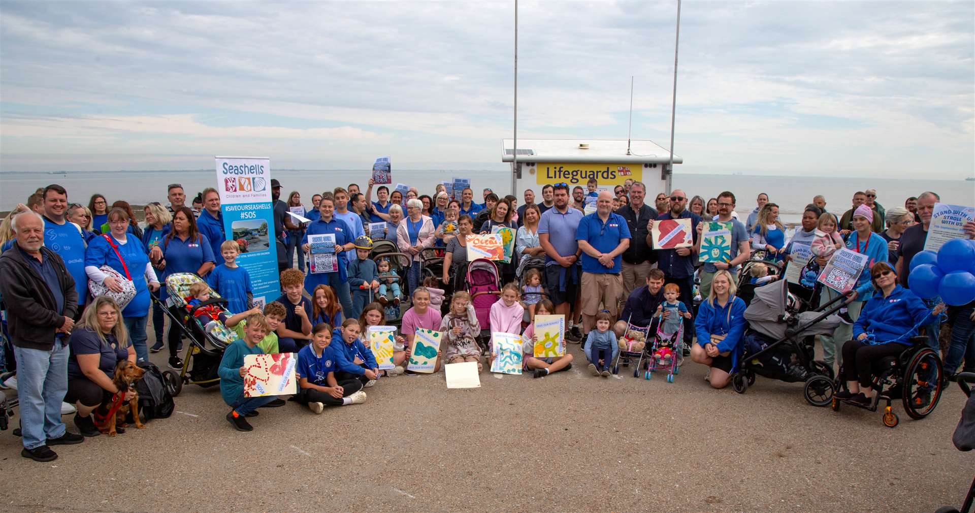 The ‘Stand with Us, Stroll with Us’ campaign in support of Seashells in Sheerness. Picture: Seashells