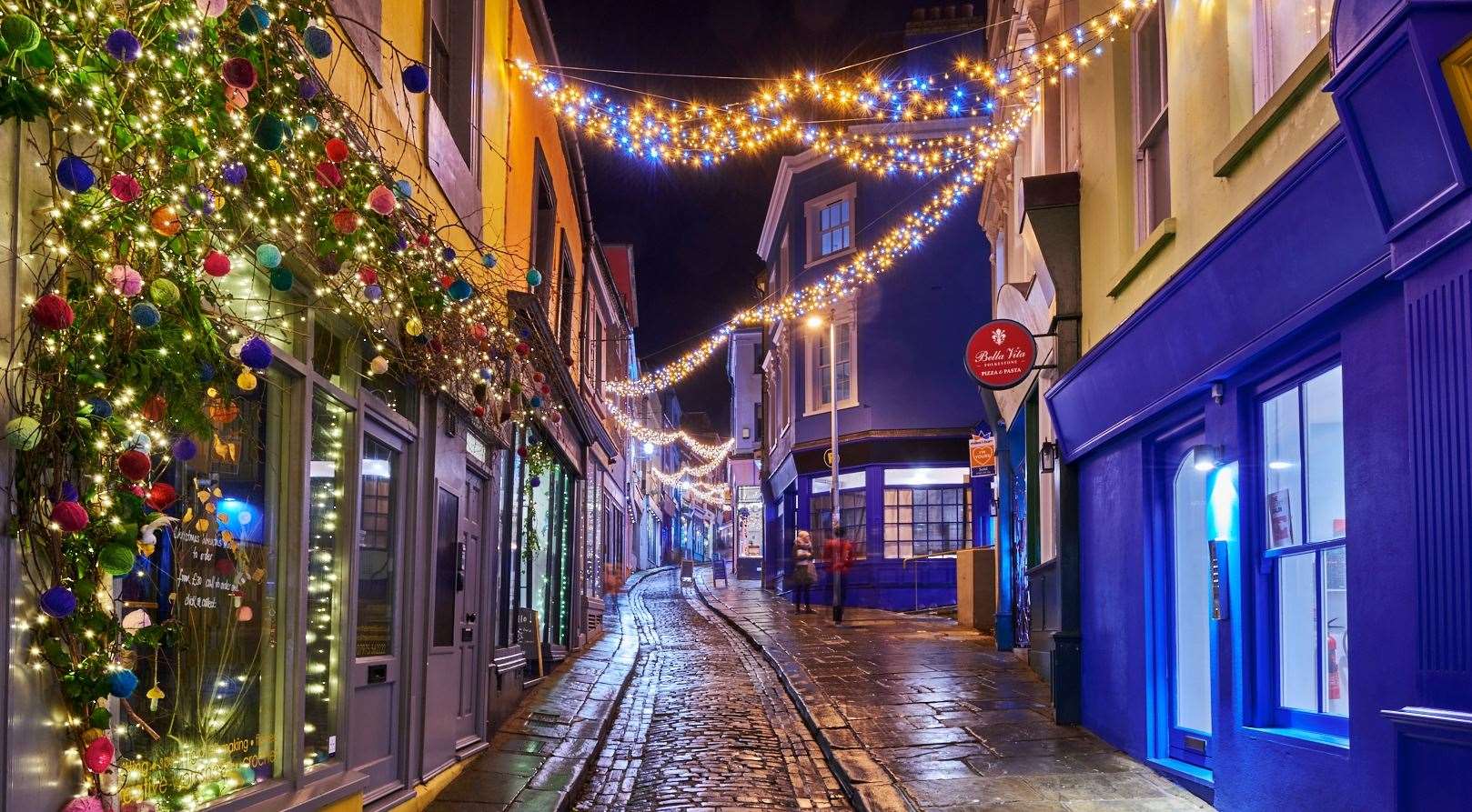 Christmas lights will return to Folkestone’s Creative Quarter. Picture: Matt Rowe