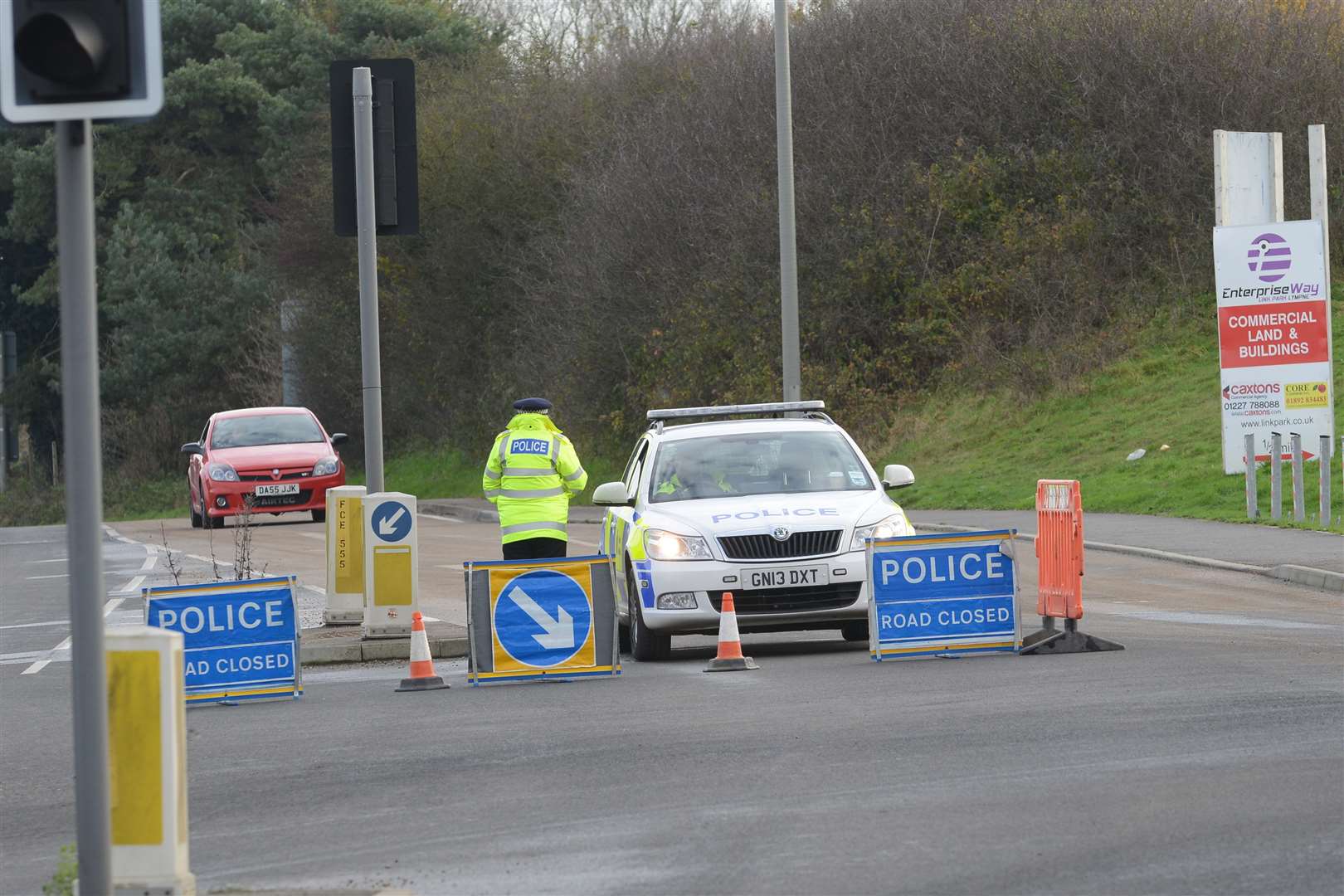 The A20 by Otterpool Lane, where Mr Hearn was killed