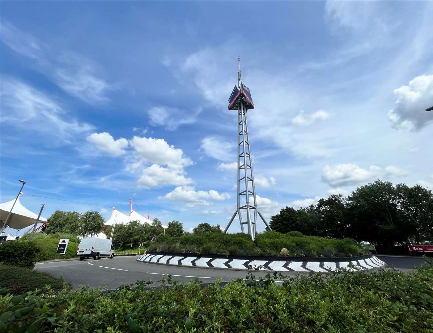 The entrance to the Ashford Designer Outlet was temporarily shut while emergency services attended