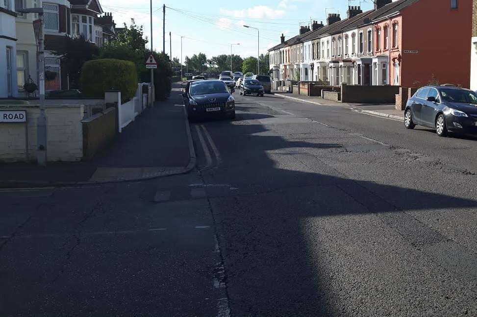 The junction of St Helens Road and High Street, Sheerness, where Stephen Friday was rundown