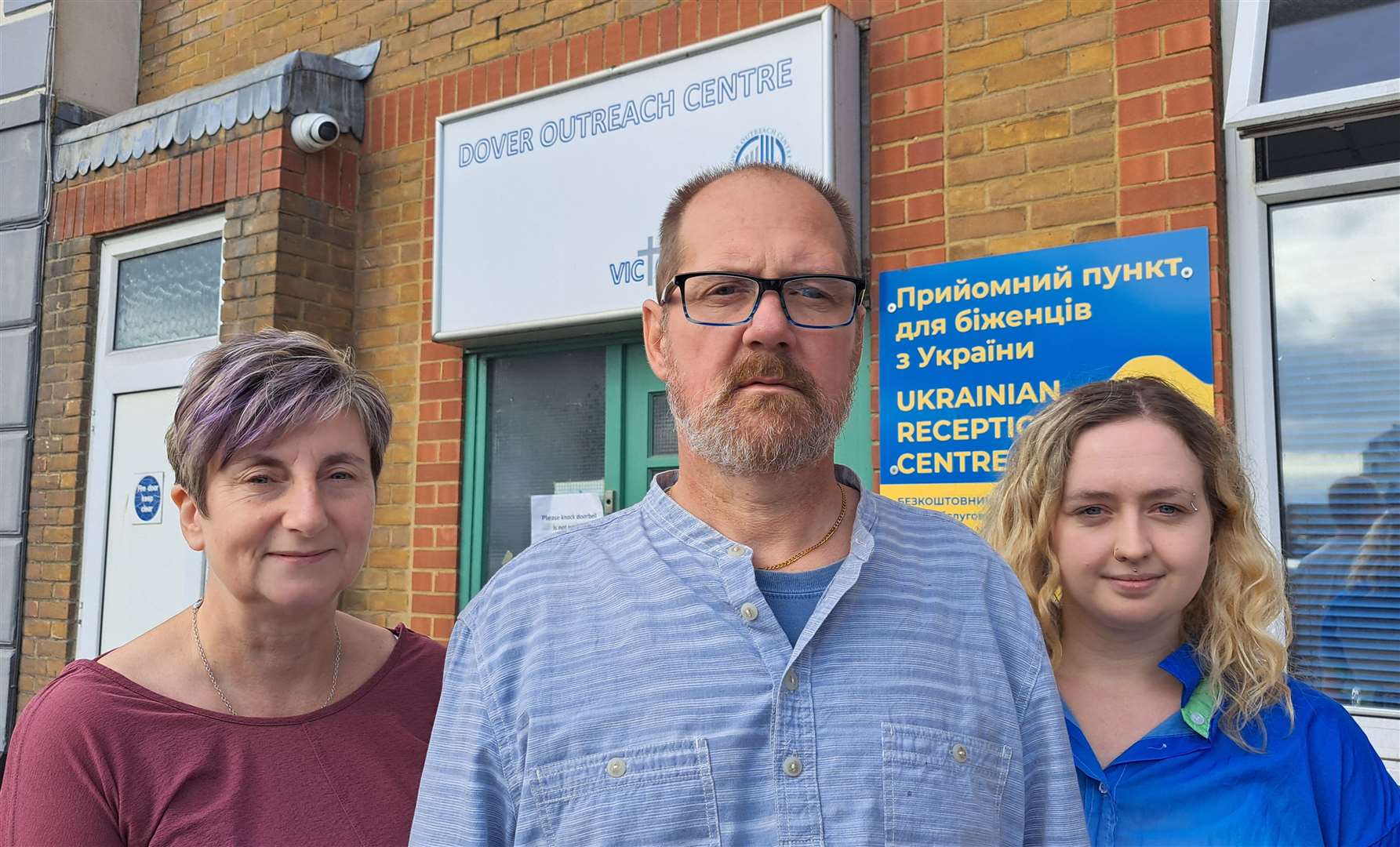 Gary Harland with Dover Outreach Centre manager Carina Jarvie, left, and his support worker Eloise Lambley