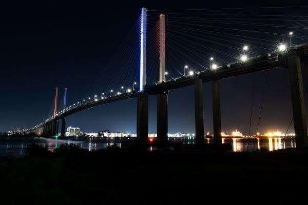 There is more than 300 bulbs lighting up the structure. Picture: National Highways