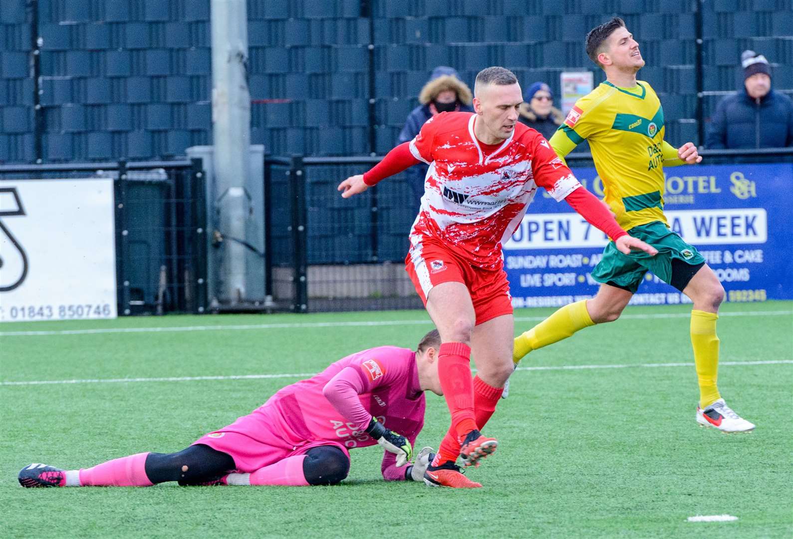 Top scorer Joe Taylor finds the net. Picture: Stuart Watson