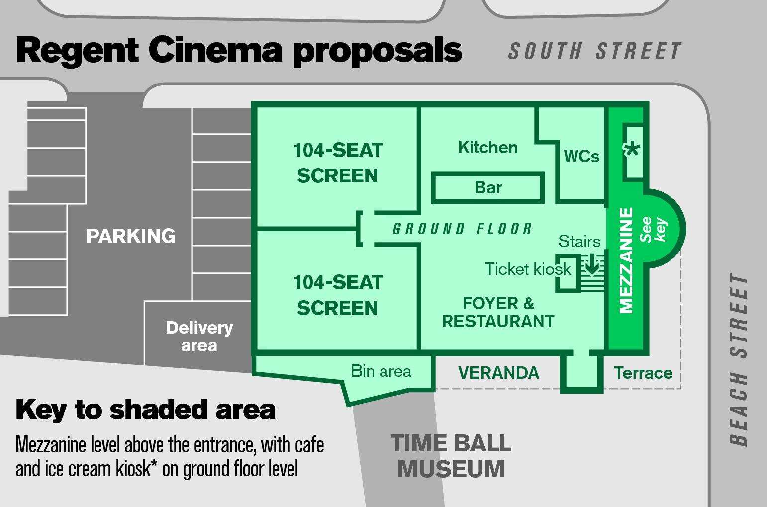 The proposed floorplan for The Regent cinema (6286667)