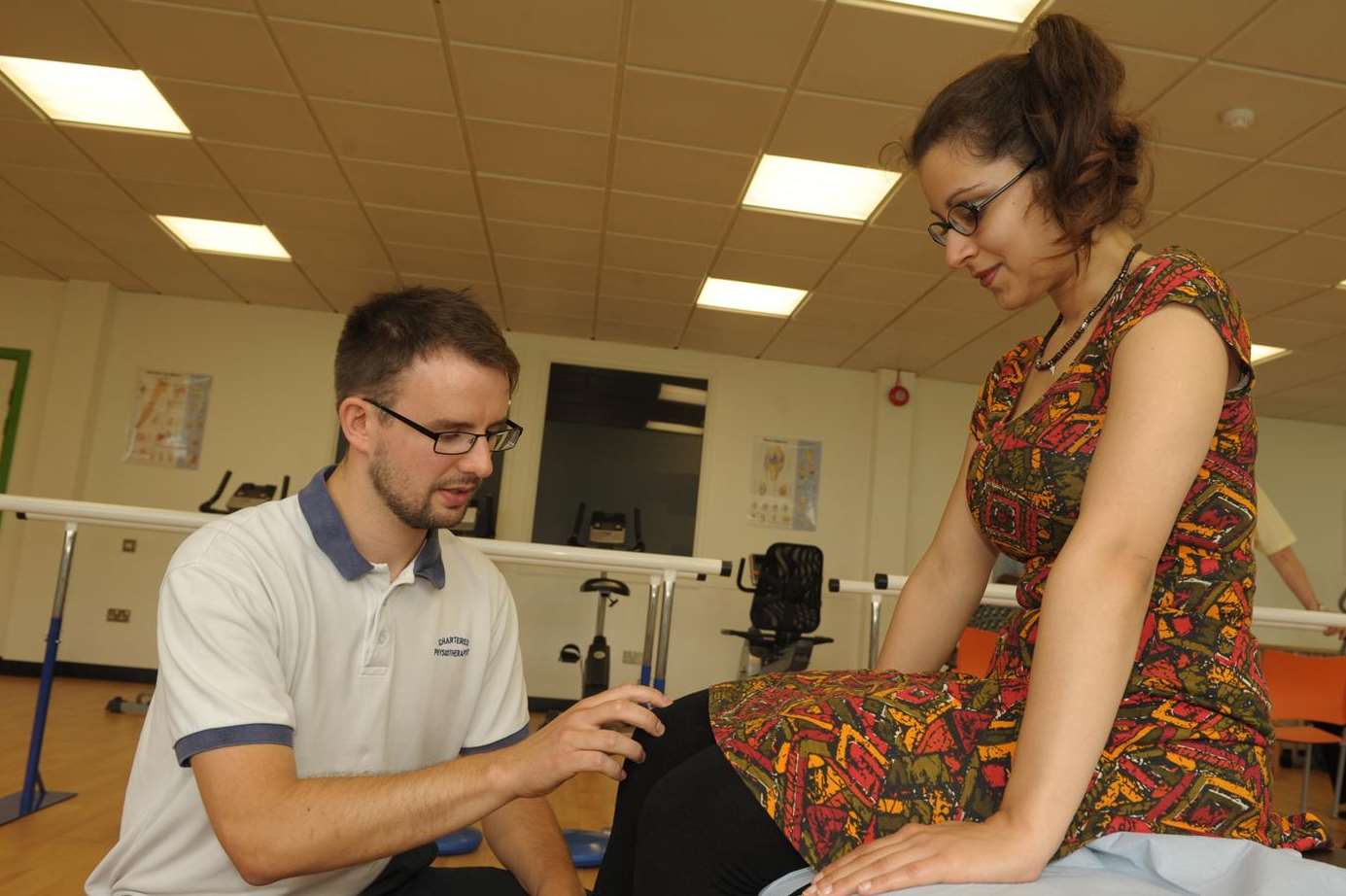 Gareth Marlow with patient Sophie Jensen