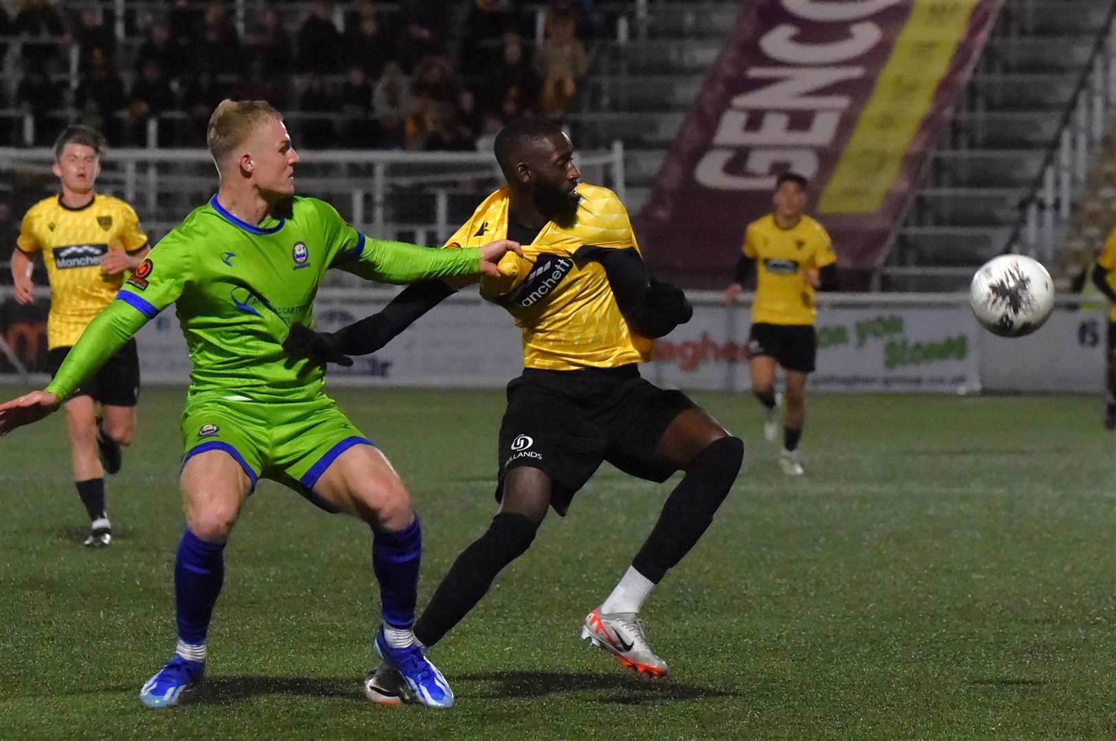 Maidstone goalscorer Mo Faal. Picture: Steve Terrell