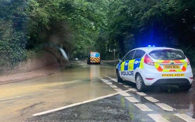 A sinkhole has appeared in Weald Road, Sevenoaks. Picture: Millie-Rose Lingham